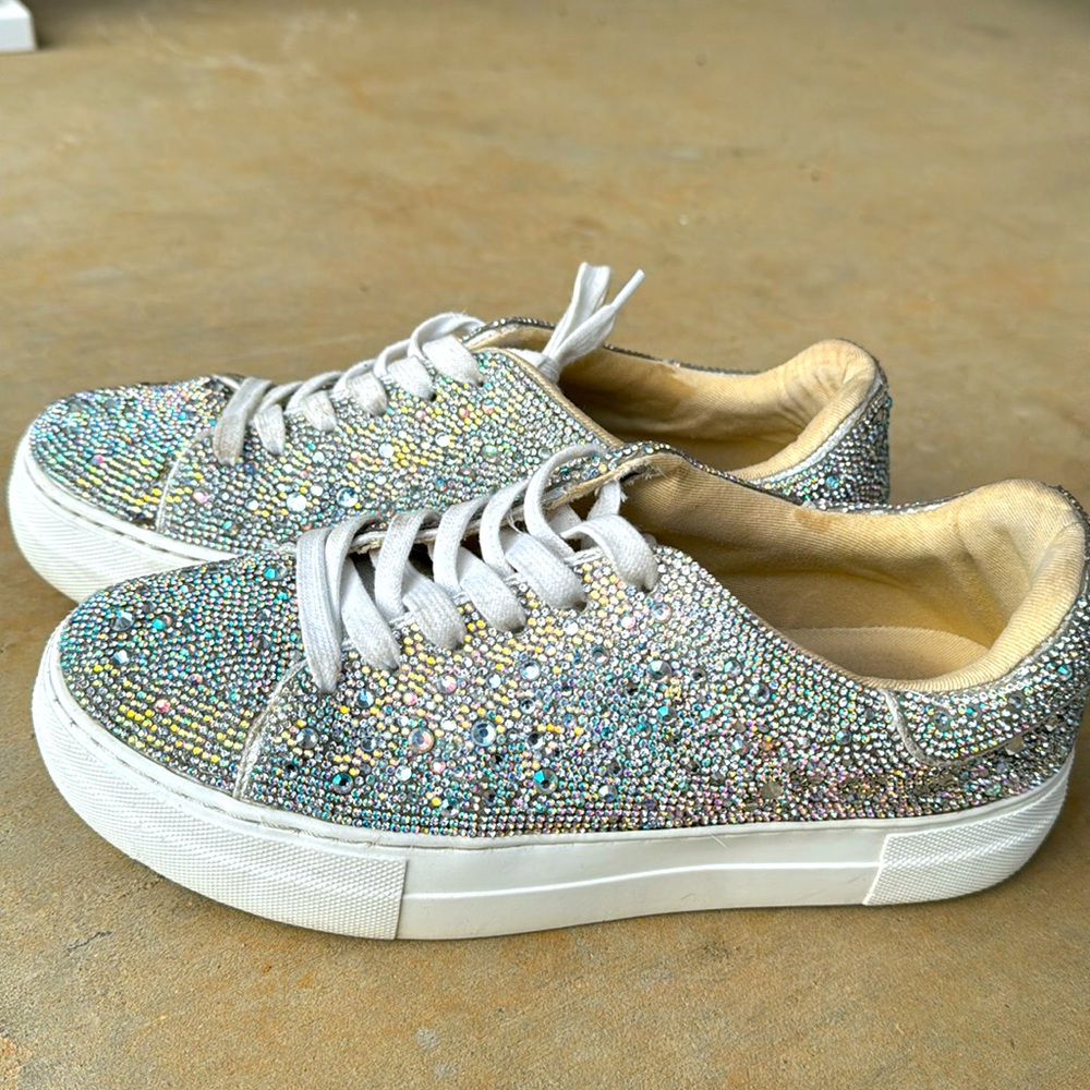 Betsy Johnson Sidny Rhinestone Tennis Shoes